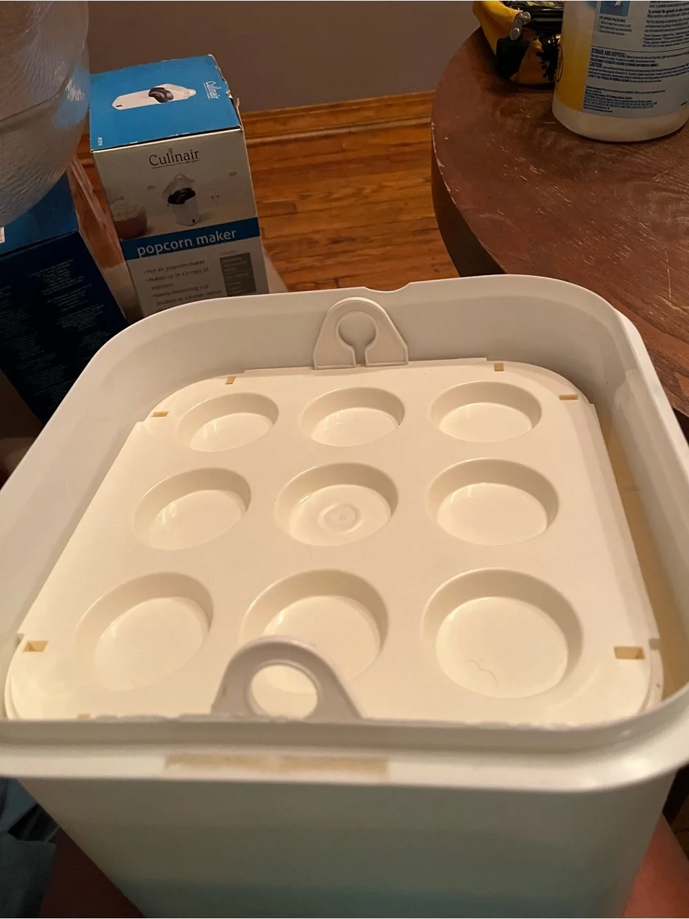 White Cupcake Carrier with Removable Trays - Holds 27